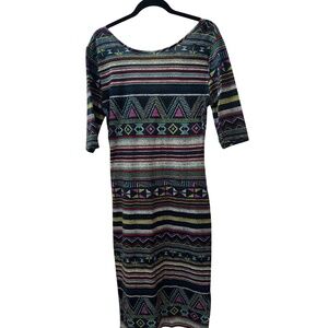 Xhilaration Tribal-inspired Body-Skimming Dress